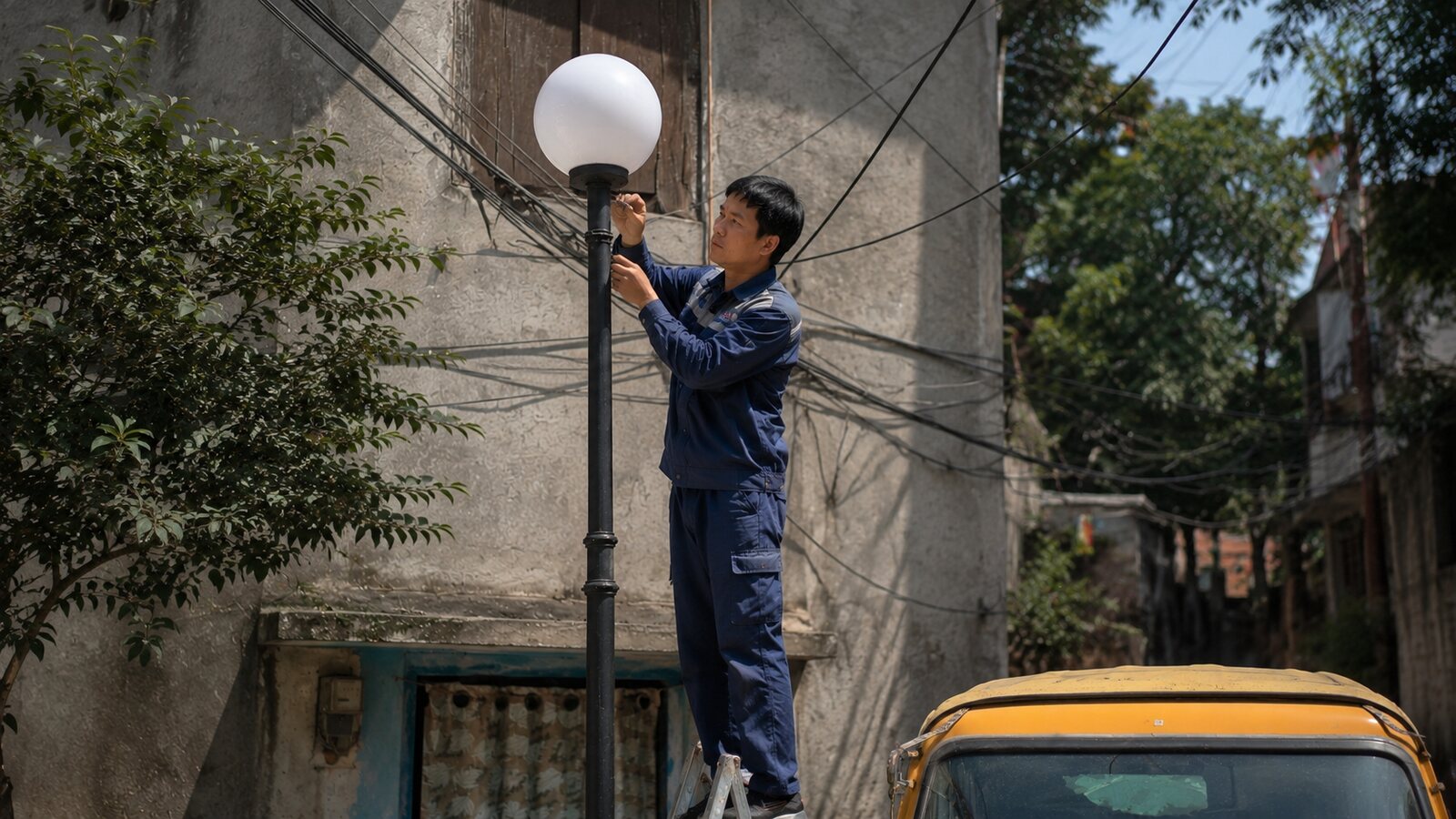 Kiểm tra kỹ thuật lắp đặt hệ thống chiếu sáng ngoài trời